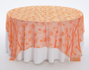 Orange Spiral Sheer Overlay