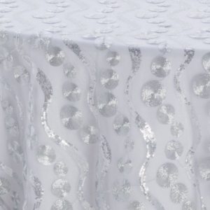 Silver Mesh Dot Textured Sheer Overlay - Image 3